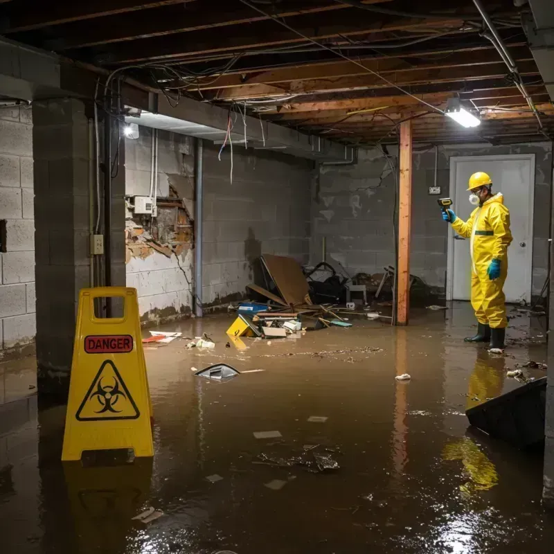 Flooded Basement Electrical Hazard in Glendale, MO Property